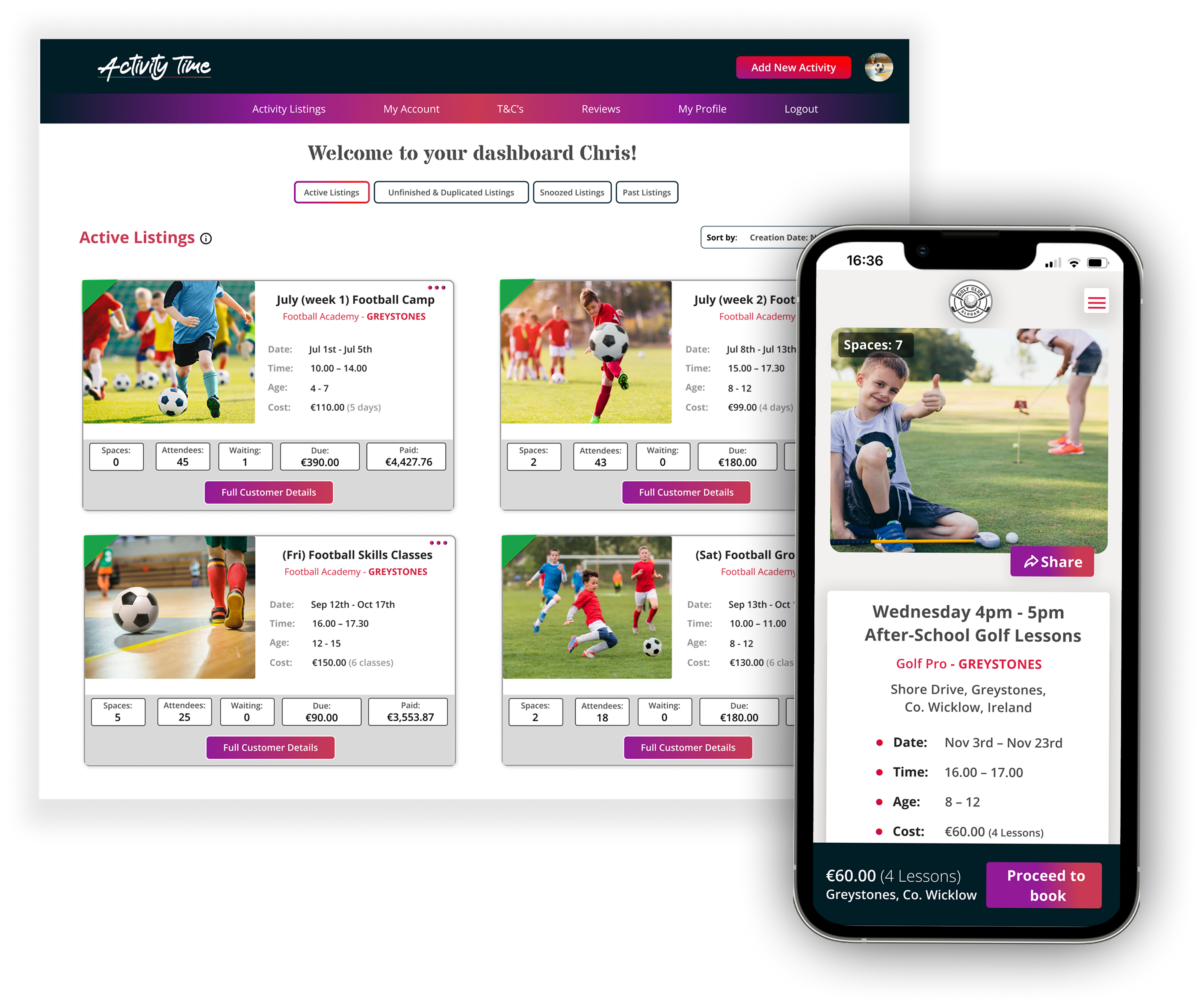 All-in-one booking and admin software for kids’ activity providers